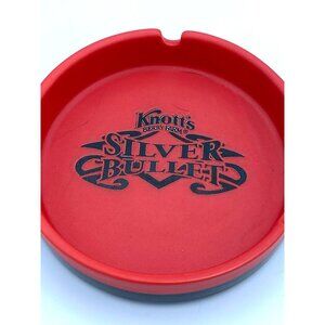 Knotts Berry Farm Theme Park Silver Bullet Roller Coaster Vintage Ashtray